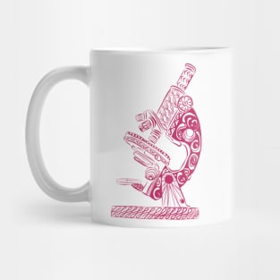 Scientific Microscope Line Drawing (Magenta) Mug